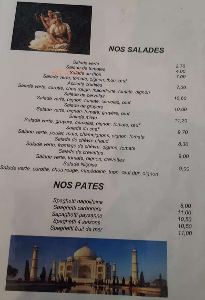 Chez l'Indou — carte page 2