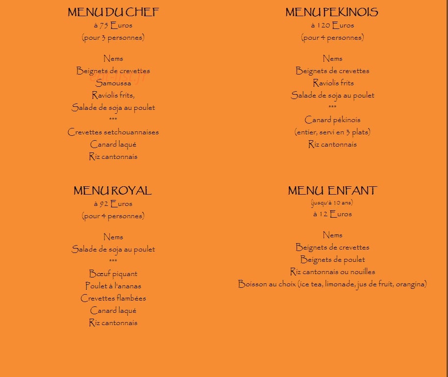L'Orchidée — carte page 2