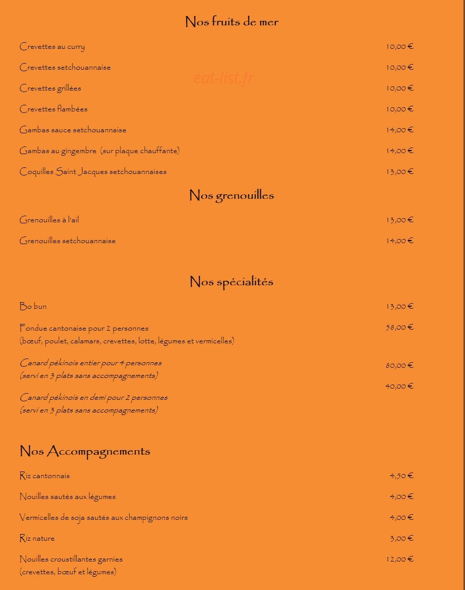 L'Orchidée — carte page 5