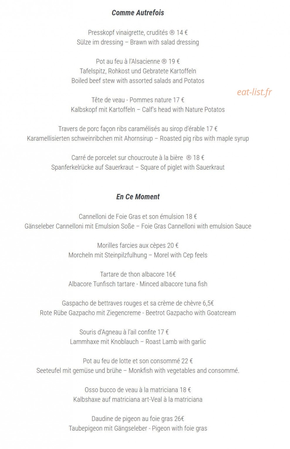 A l'Etoile — carte page 1