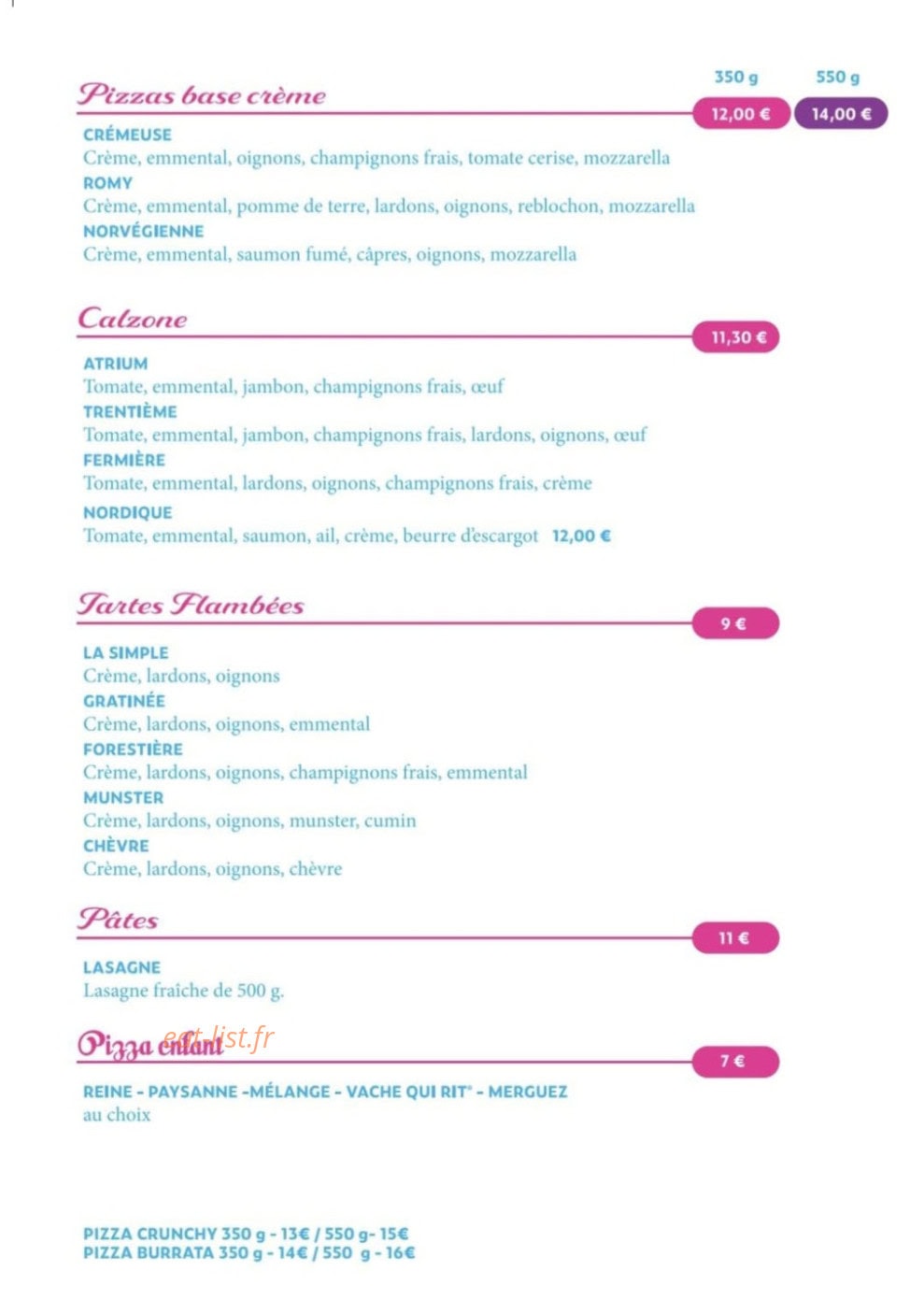 Carte et menu de Cocci Pizza à Gresswiller — Les pizzas page 3