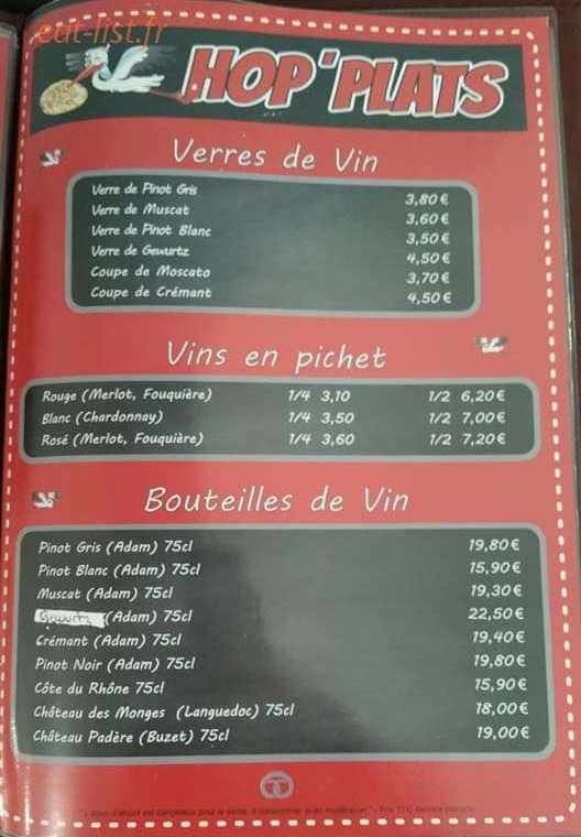 Hop'plats — carte page 5