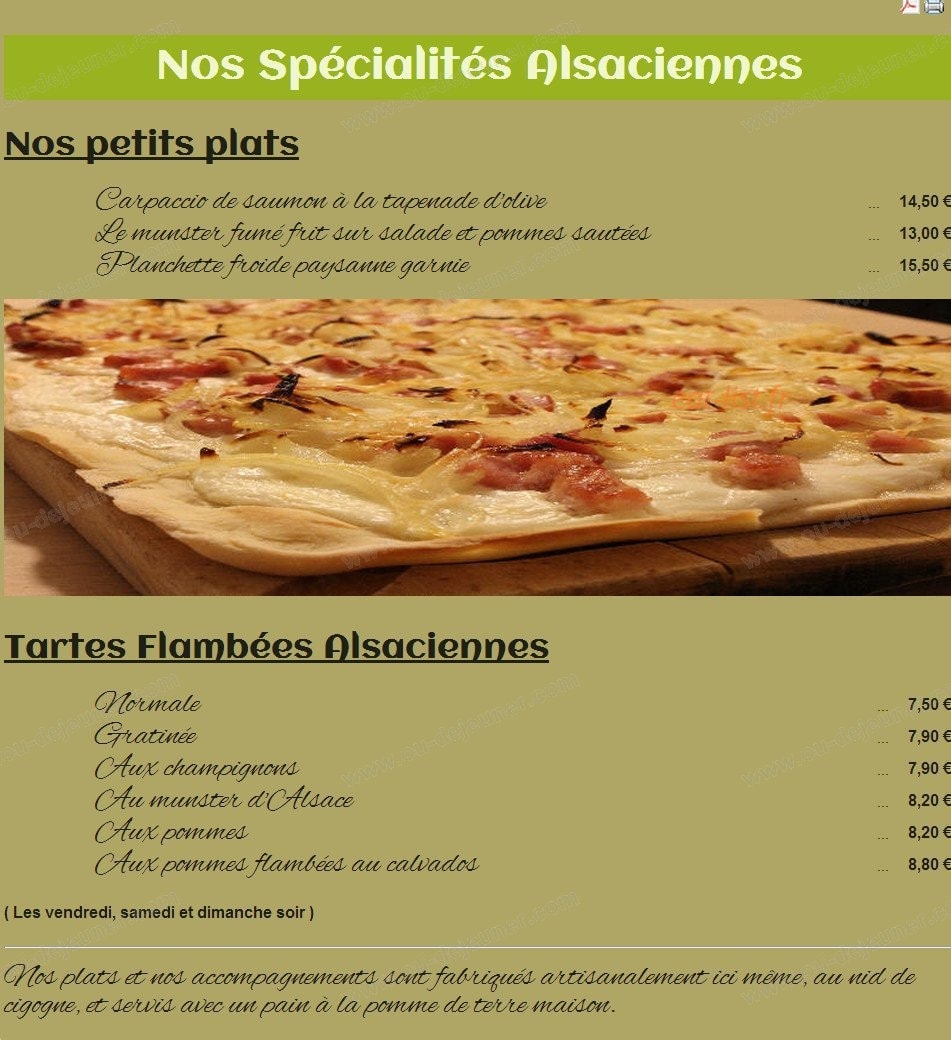 Au Nid de Cigognes — carte page 3