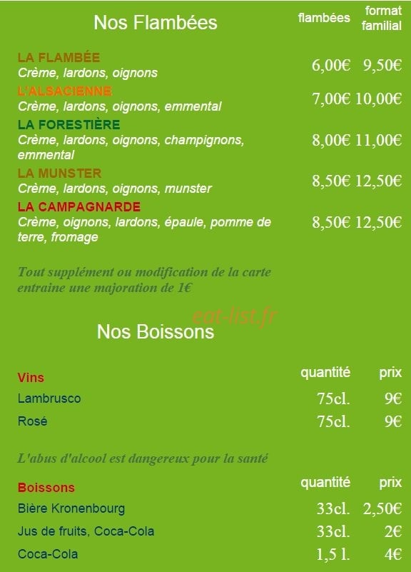 M Pizza — carte page 4