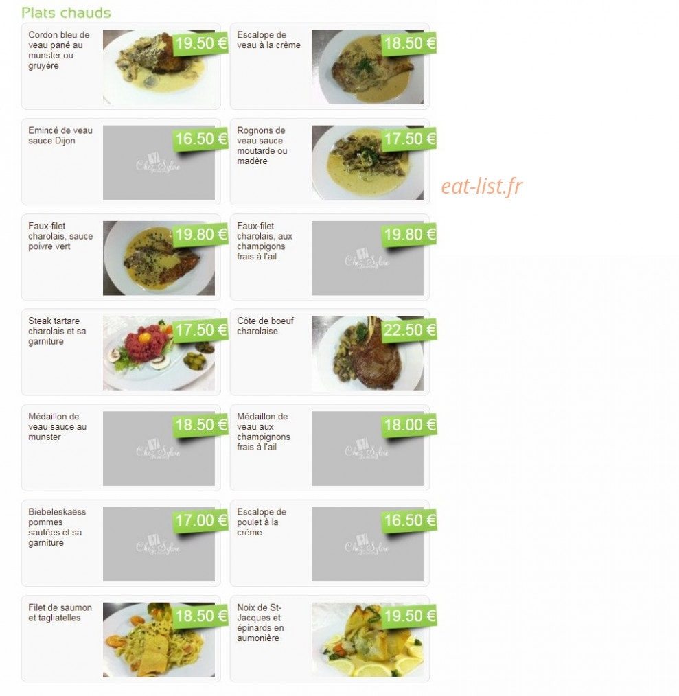 Chez sylvie — carte page 2