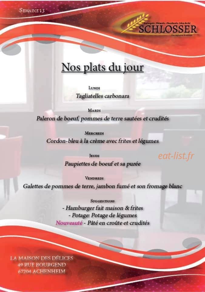 La maison des délices — carte page 1