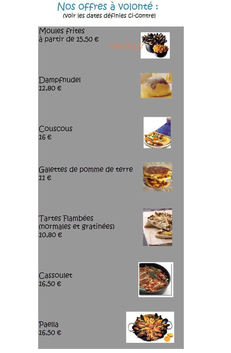 Restaurant Les Tilleuls — carte page 3