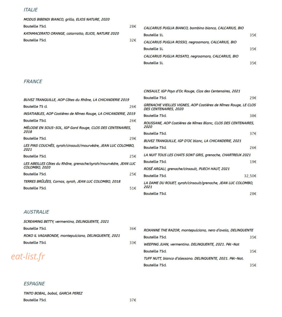 O'4 Sushi Bar — carte page 2