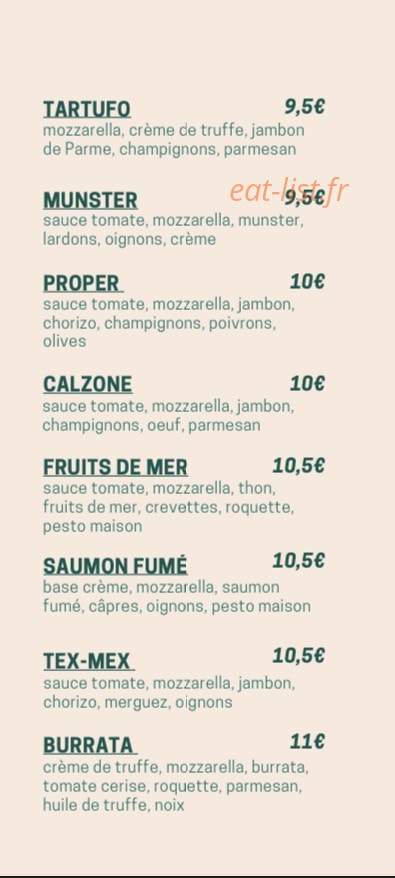 Proper Pizza — carte page 4