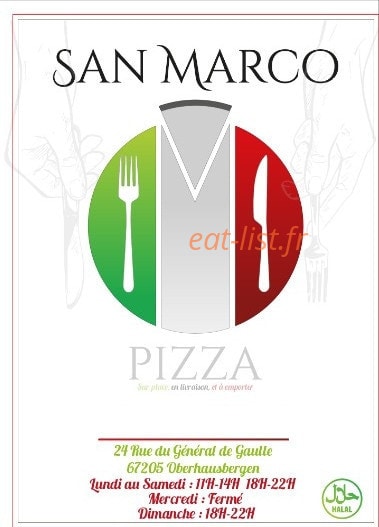 San Marco pizza — carte page 1