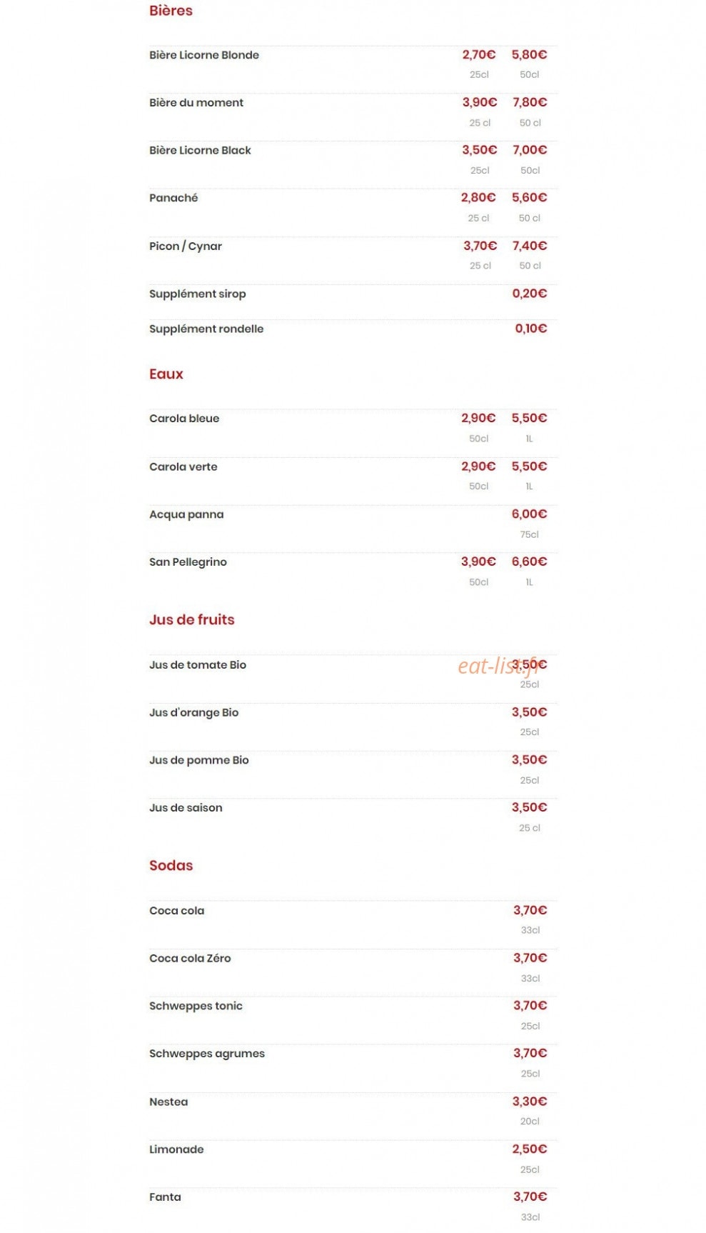 La Conceria — carte page 6