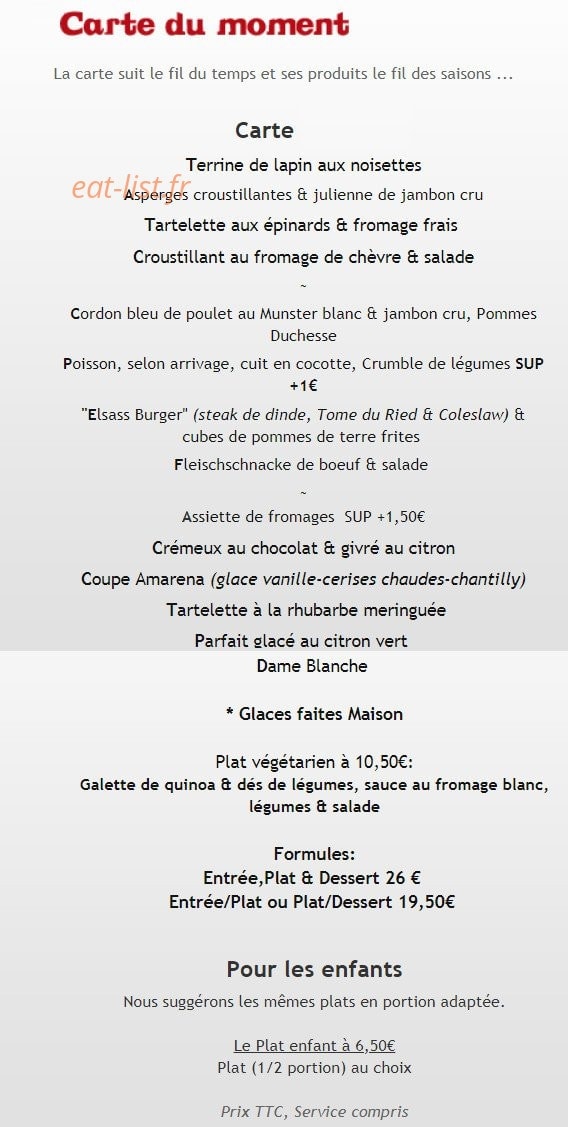 La Maison Louise — carte page 1
