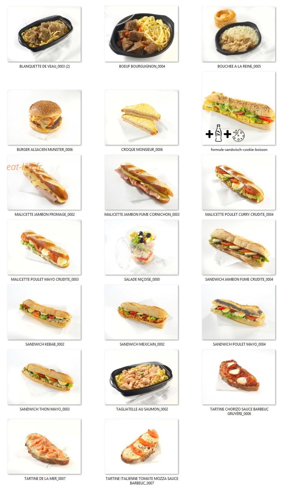 Au Pain Gourmand — carte page 1