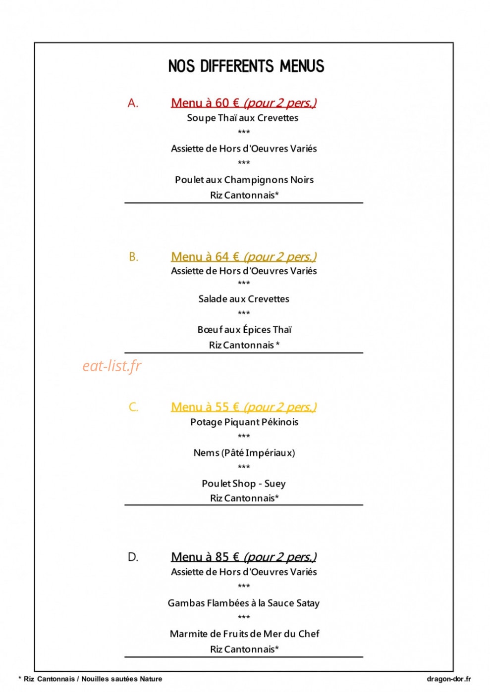 Dragon d'or — carte page 4