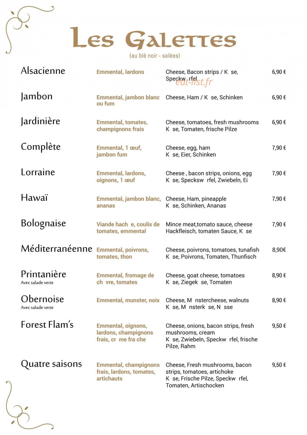 La Suzette — carte page 3