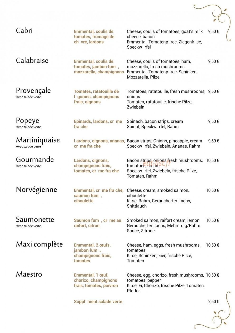 La Suzette — carte page 4