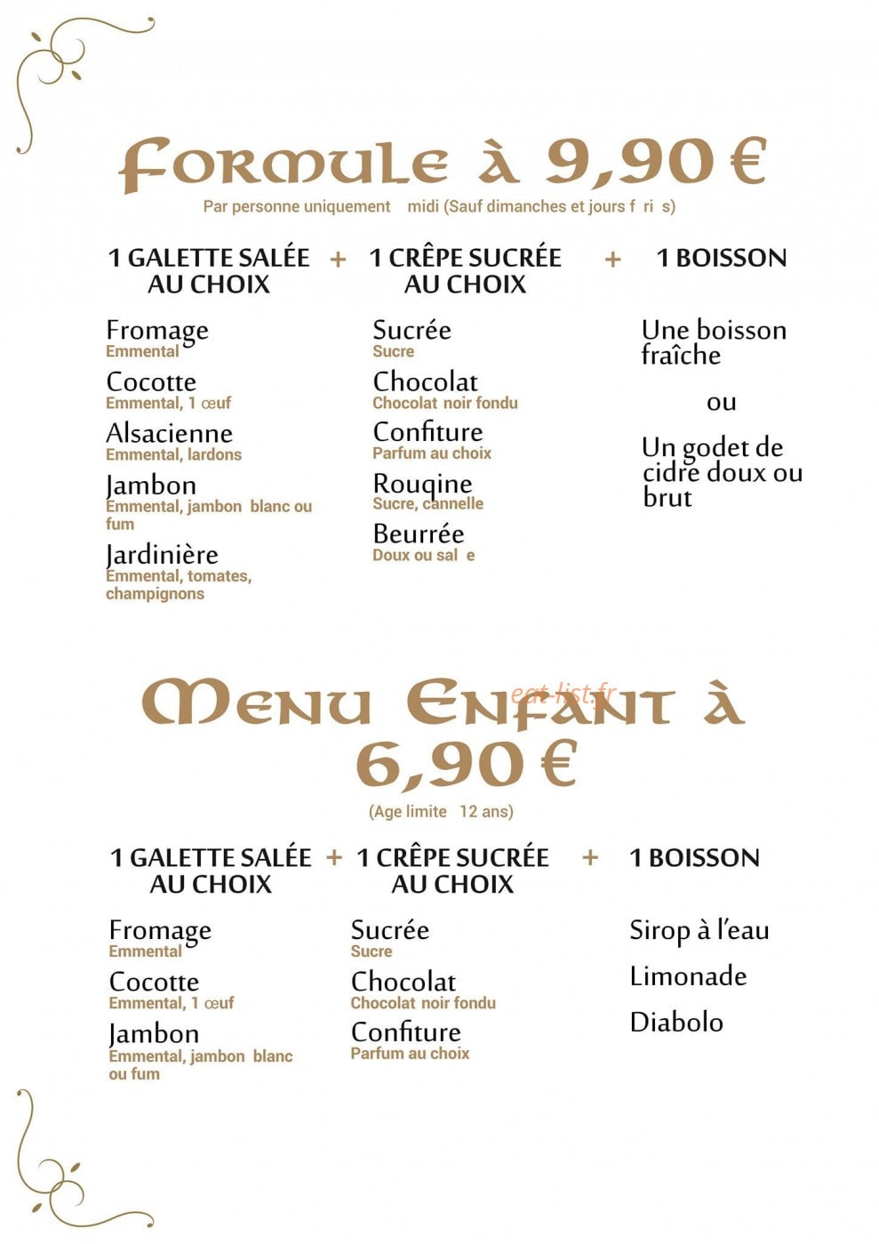 La Suzette — carte page 1