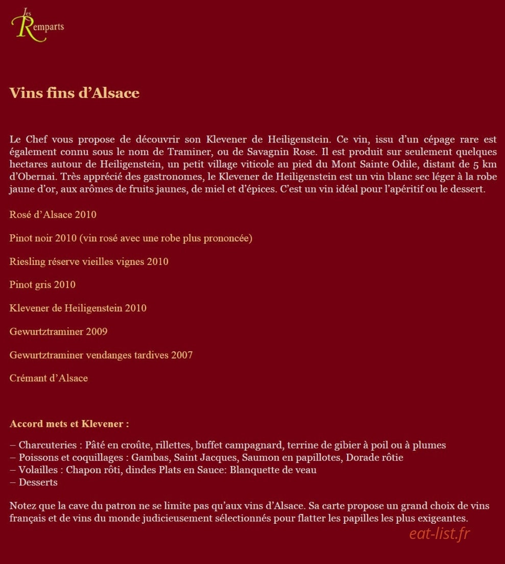 Les Remparts — carte page 7