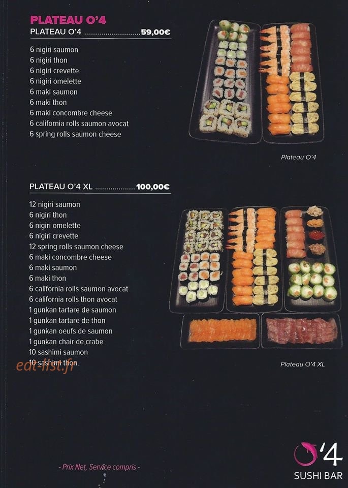 O'4 Sushi — carte page 5