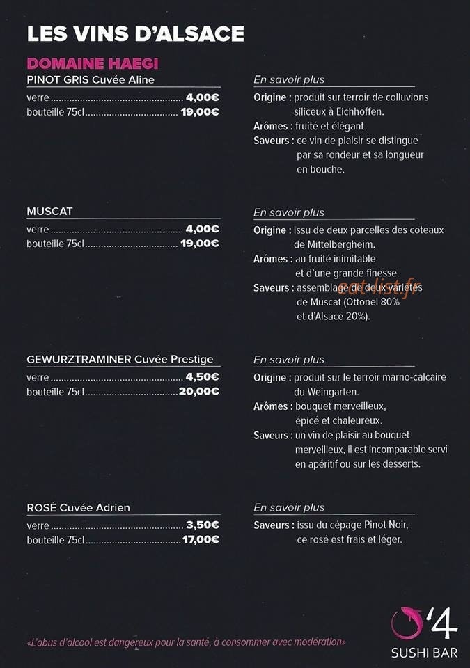 O'4 Sushi — carte page 8