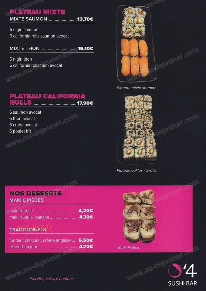 O'4 Sushi — carte page 7