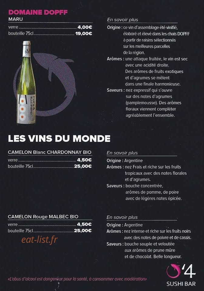 O'4 Sushi — carte page 9