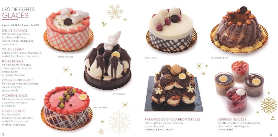 Patisserie Gross — carte page 1