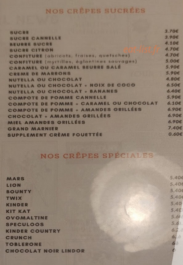 Pause Crêpe — carte page 1