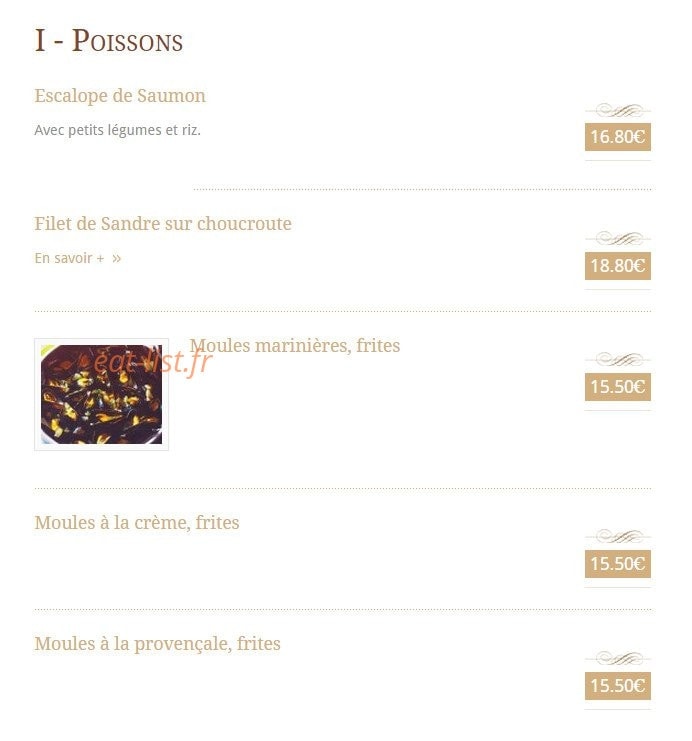 Restaurant La Halle Aux Blés — carte page 10