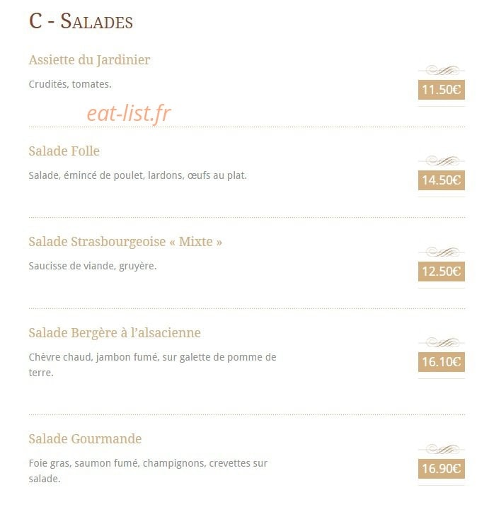 Restaurant La Halle Aux Blés — carte page 4
