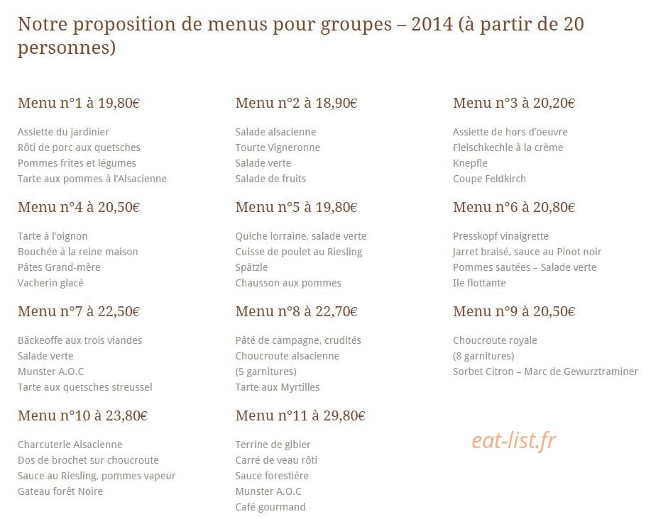 Restaurant La Halle Aux Blés — carte page 11