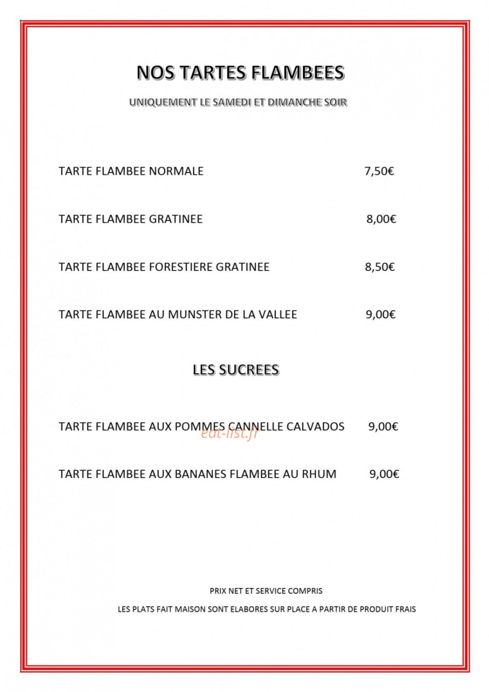 Chez Albert — carte page 4