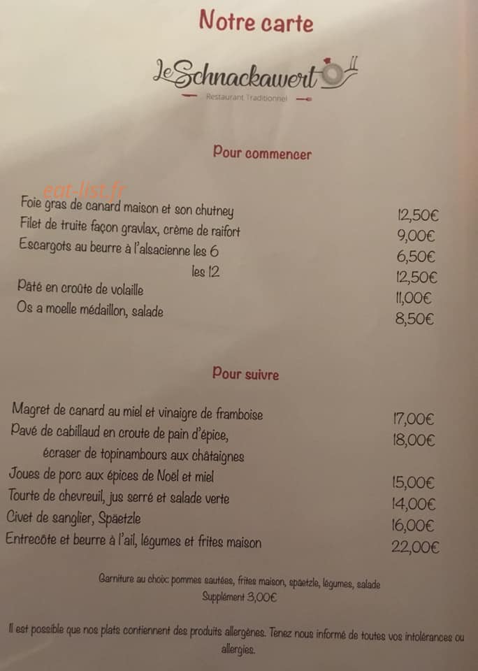 Le schnackawert — carte page 1