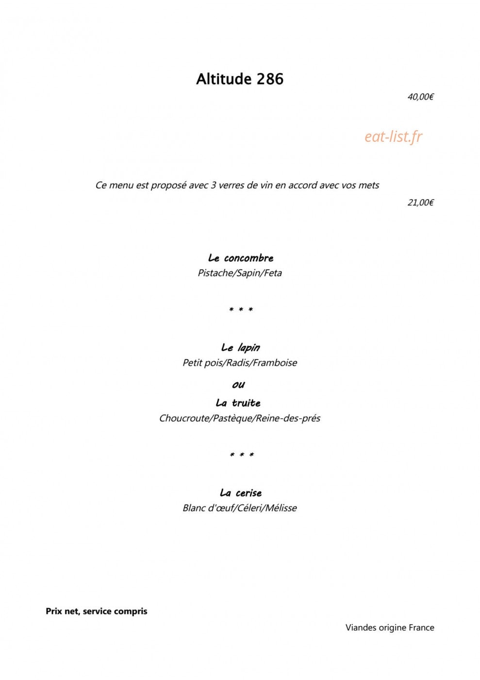 Auberge chez Guth — carte page 2