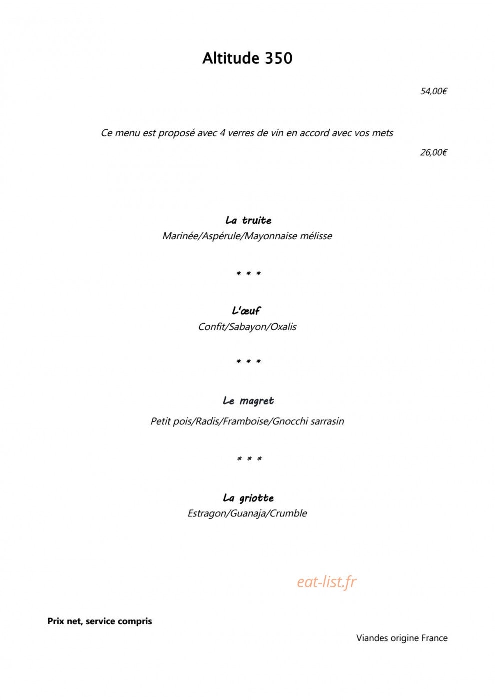 Auberge chez Guth — carte page 3