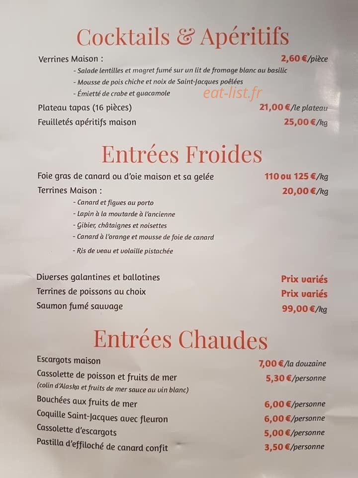Boucherie Munschina Philippe — carte page 1