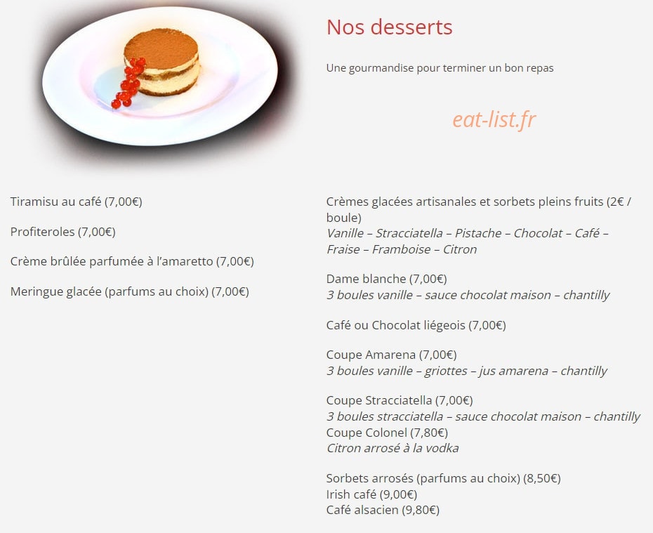 Chez Nico — carte page 7