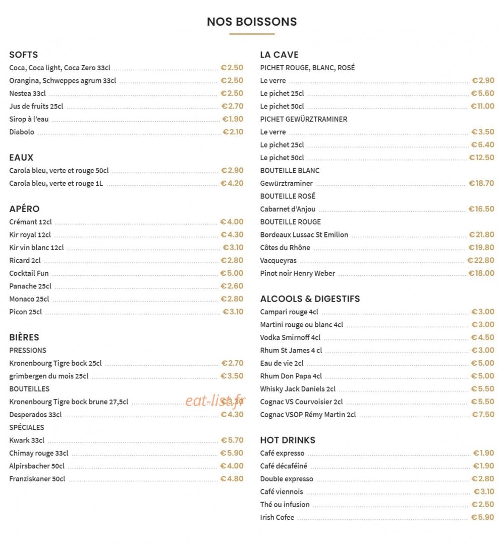 Fun Burger — carte page 3