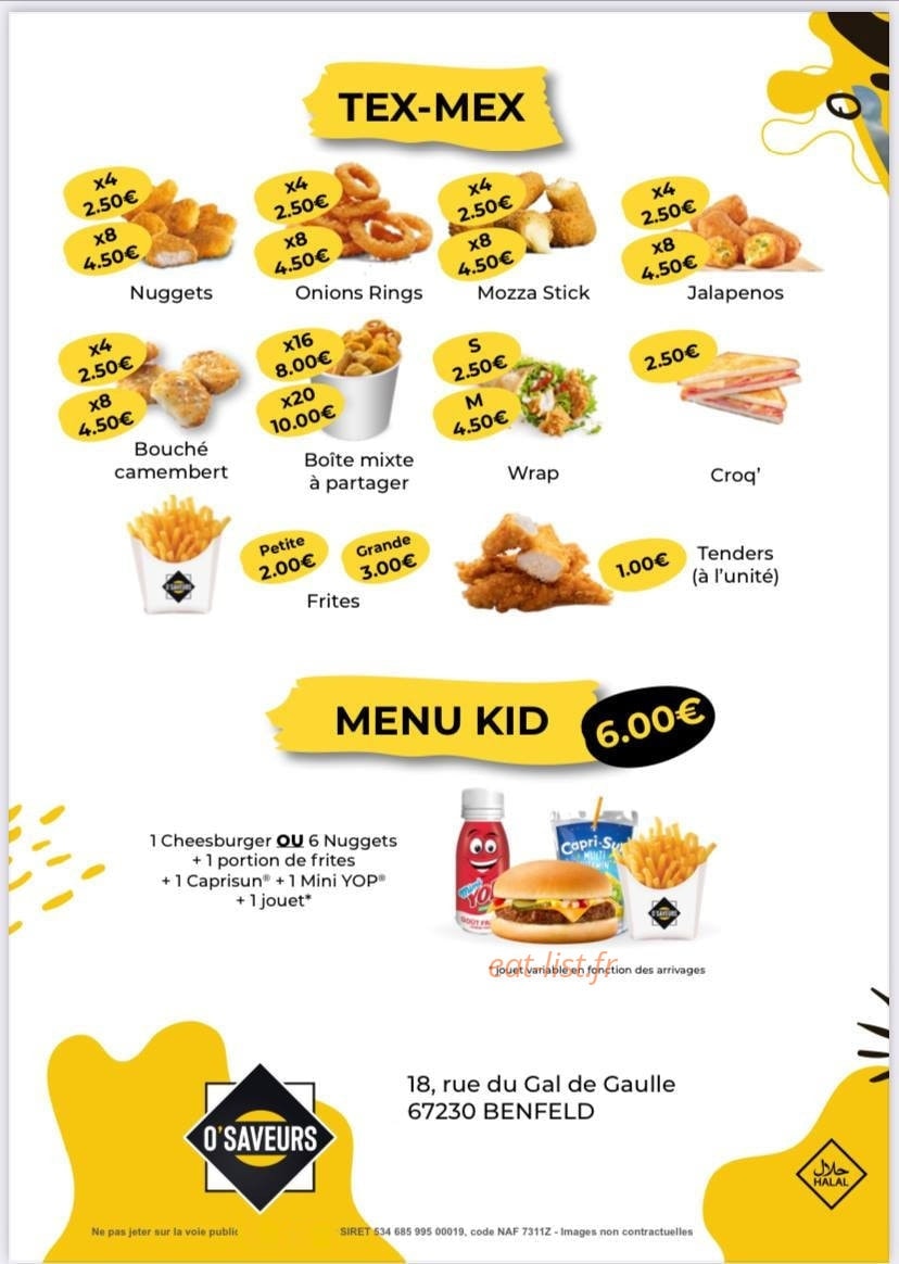 Ô Saveurs — carte page 5