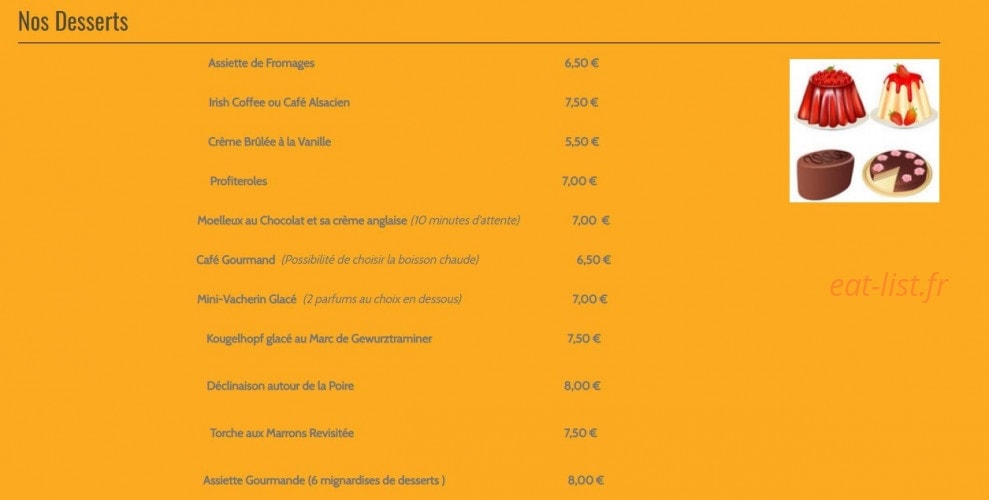 Restaurant au zoll — carte page 5