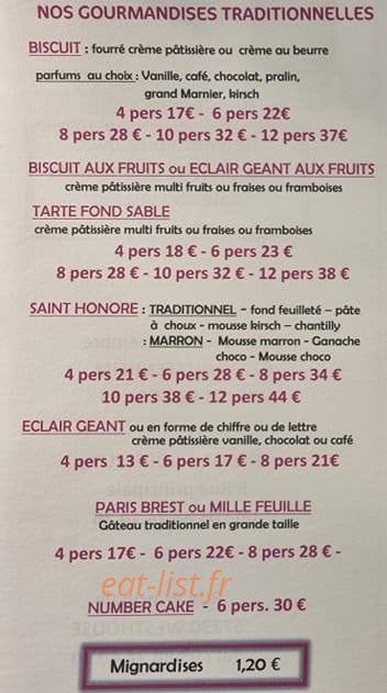 Aux Saveurs De Cathy — carte page 1