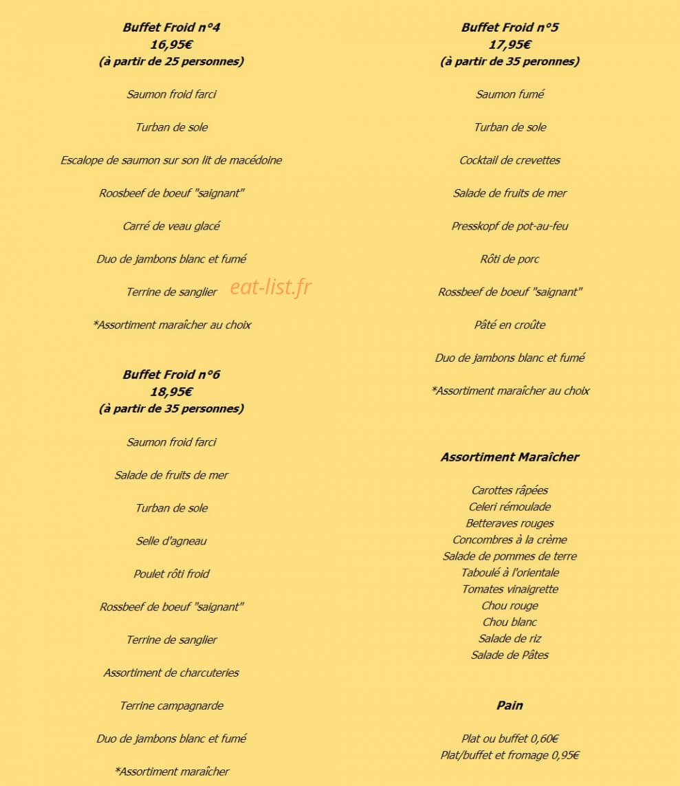 Traiteur Fritsch — carte page 5