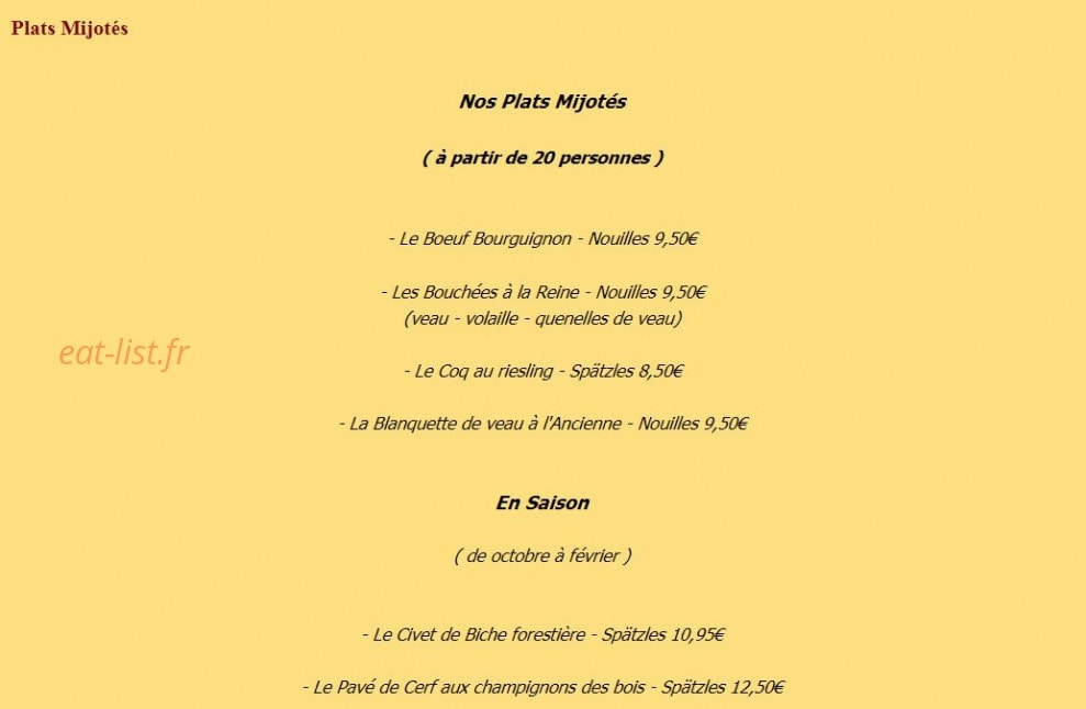Traiteur Fritsch — carte page 6