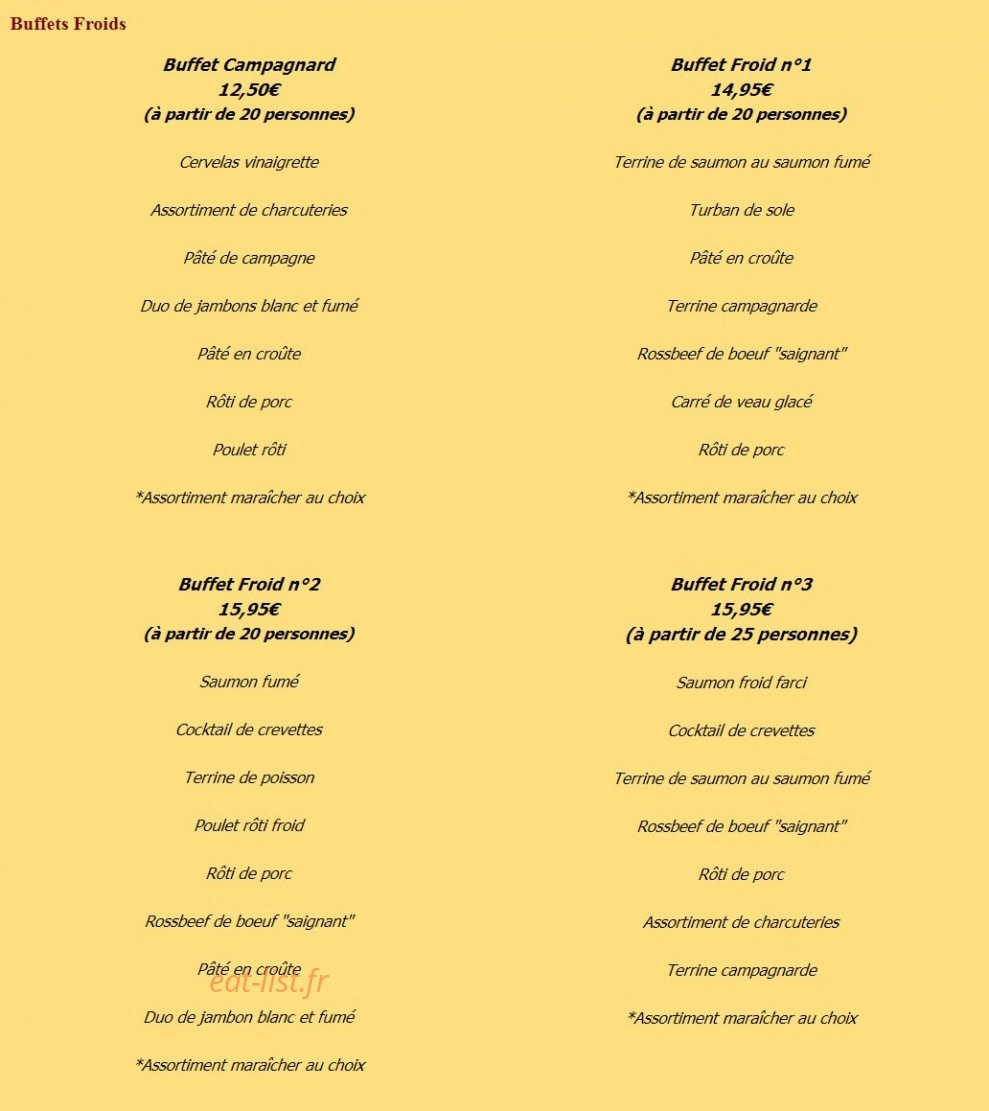 Traiteur Fritsch — carte page 4