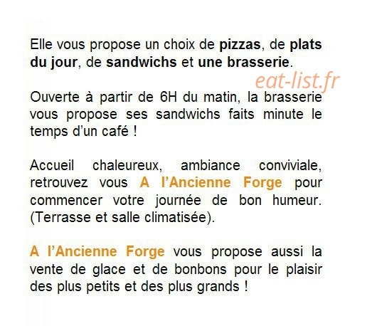 A l'Ancienne Forge — carte page 1
