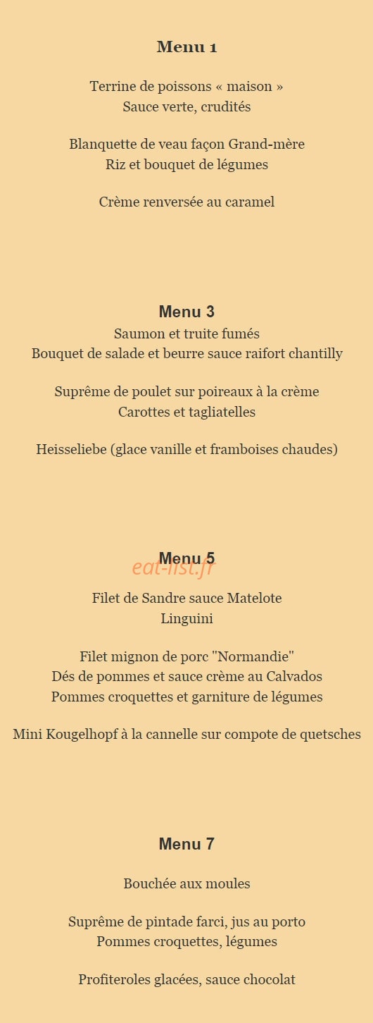 Auberge B'm Hans — carte page 5
