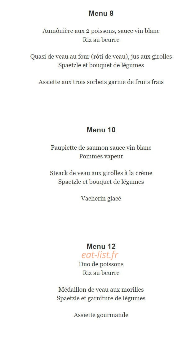 Auberge B'm Hans — carte page 8