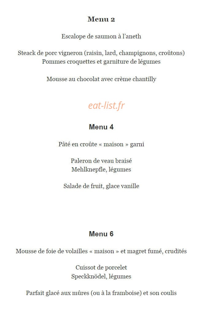 Auberge B'm Hans — carte page 7