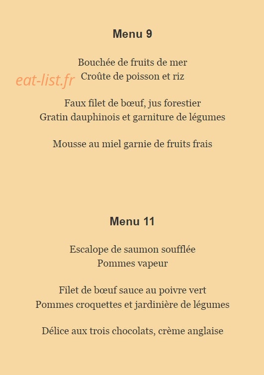 Auberge B'm Hans — carte page 6