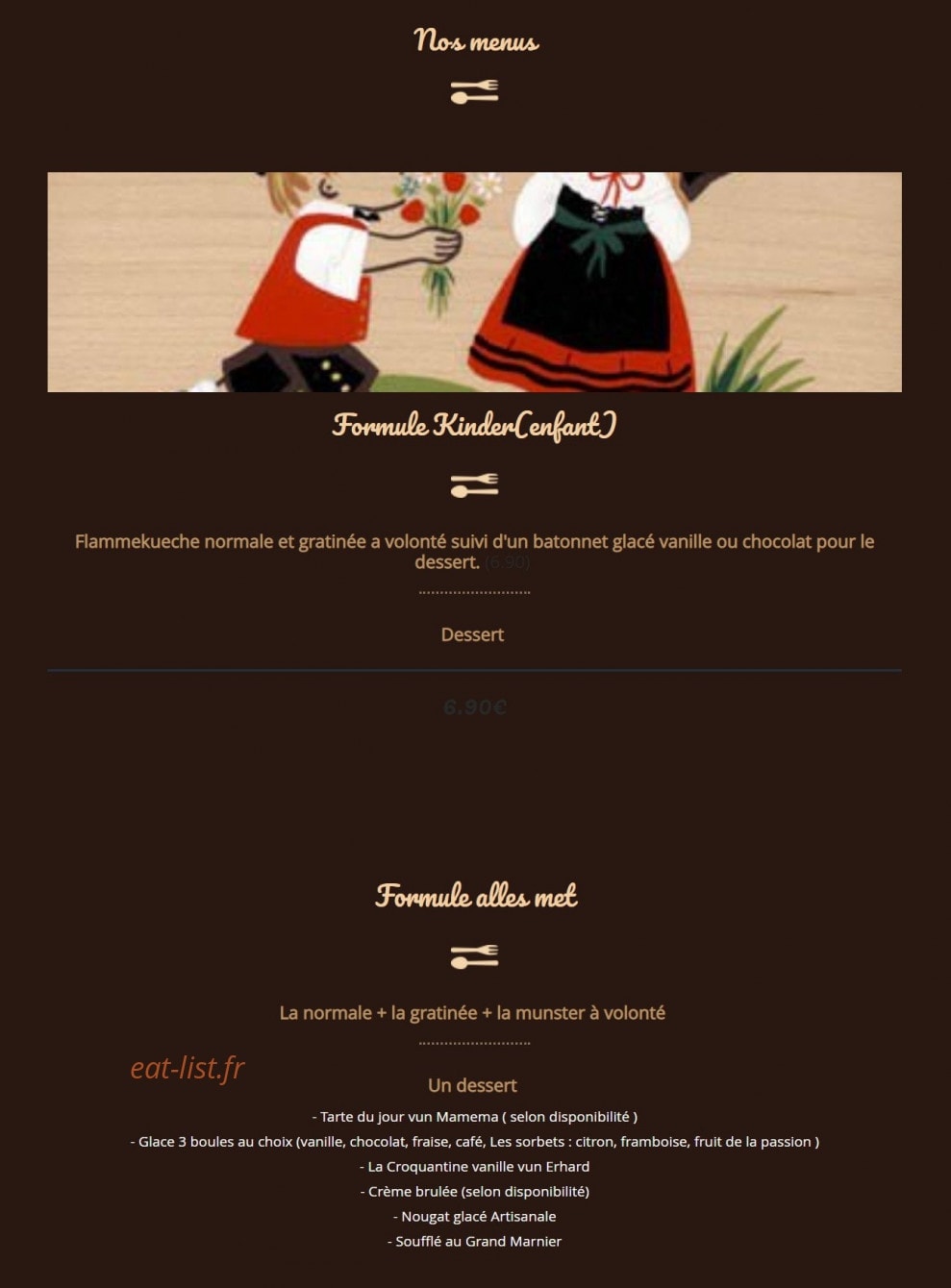 A la Clef — carte page 2